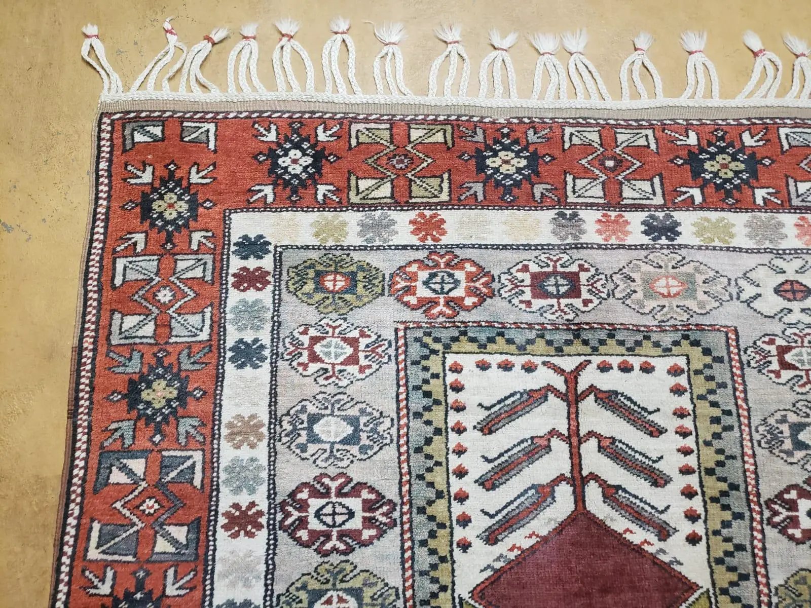 4x8 Turkish Rug - Turkish Oriental Carpet - Tribal Rug - Talesh Rug - Hand Knotted Wool Area Rug 4' 4" x 7' 6" Bedroom Rug Vintage by Jewel Rugs