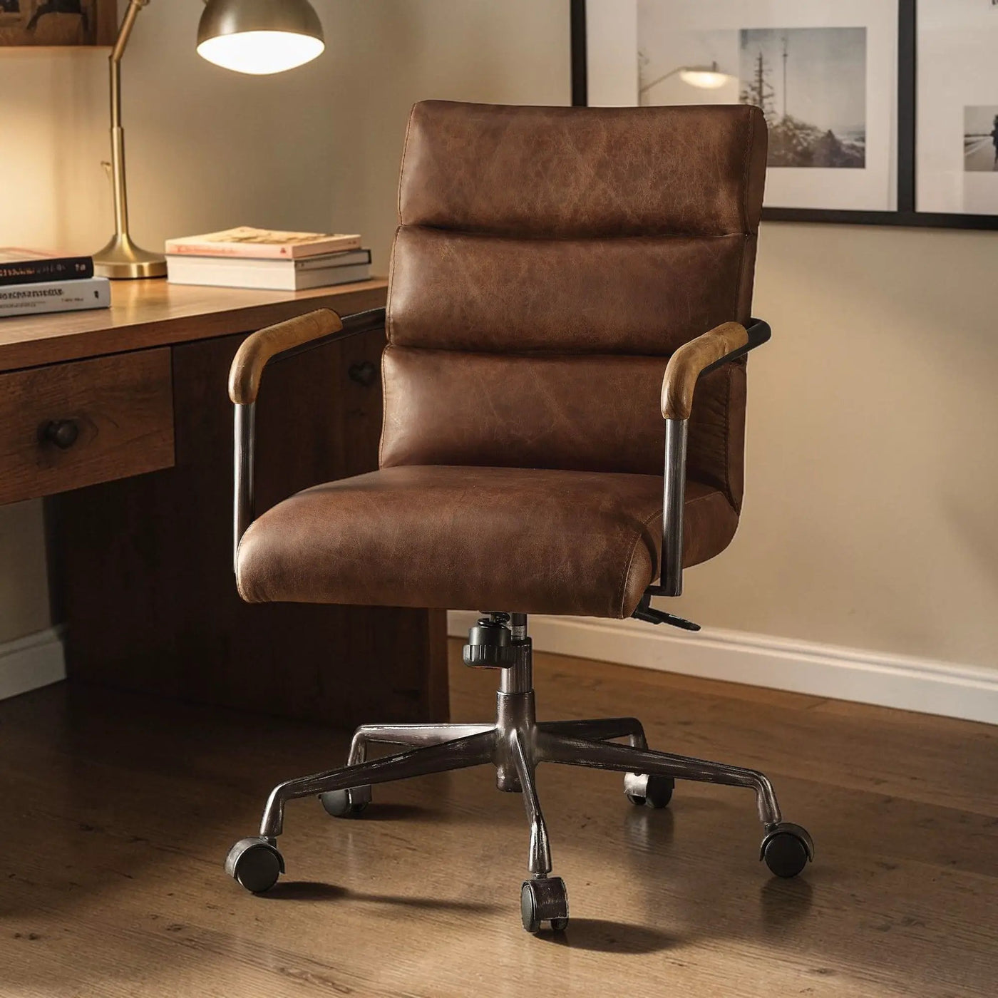 Harith Retro Top Grain Office Chair by HouseOfZazla