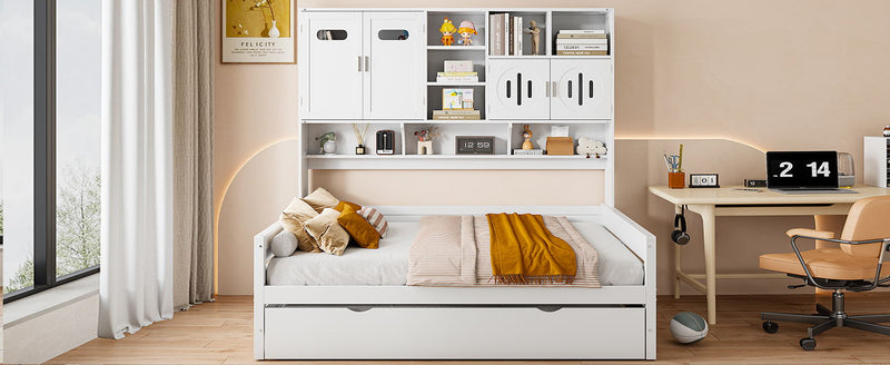 Daybed With All-In-One Cabinet And Shelf by HouseOfZazla