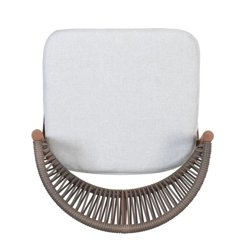 Outdoor Bar Height Metal Frame Counter Stools with Scallop-Shaped Backrest & Water-Resistant Cushions by HouseOfZazla