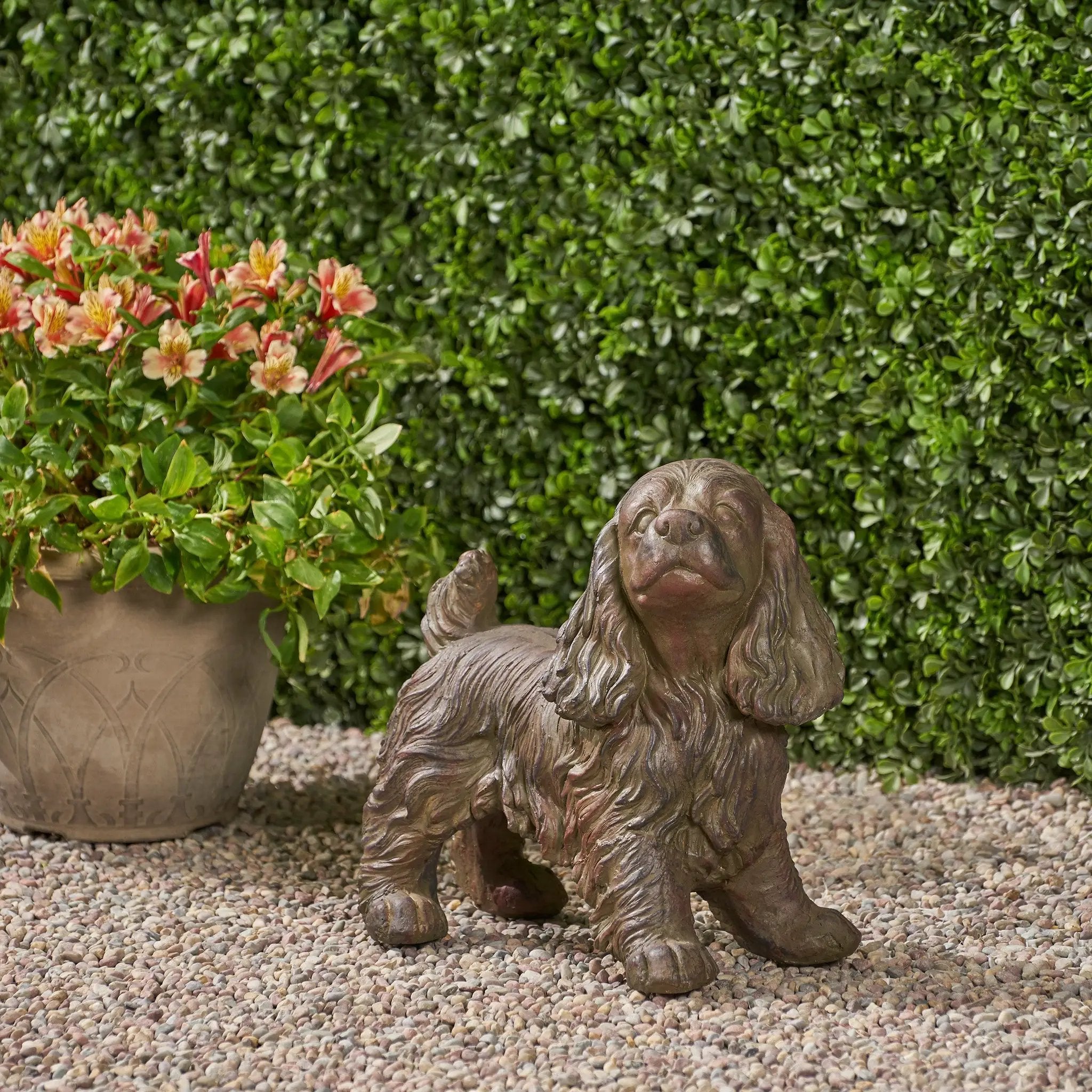 Josie Dog Cast Stone Garden Statue by HouseOfZazla