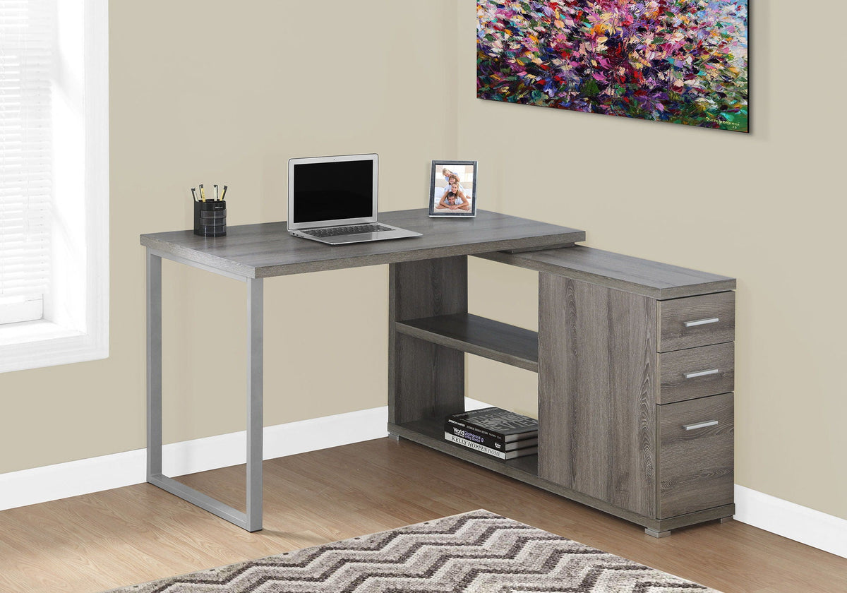 L-Shape Computer Desk with Storage Drawers - Multiple Colors, photo 15 of 16