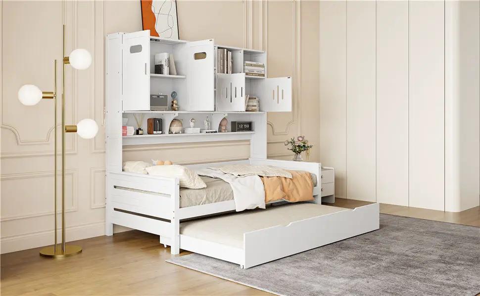 Daybed With All-In-One Cabinet And Shelf by HouseOfZazla