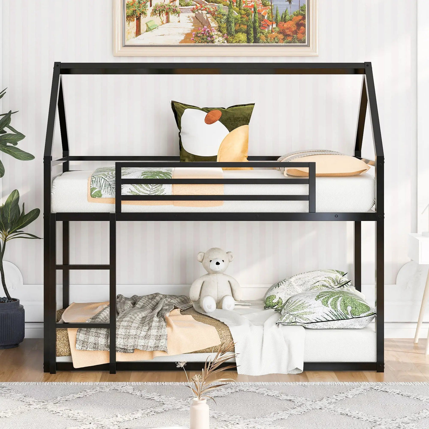 House Bunk Bed With Built In Ladder by HouseOfZazla