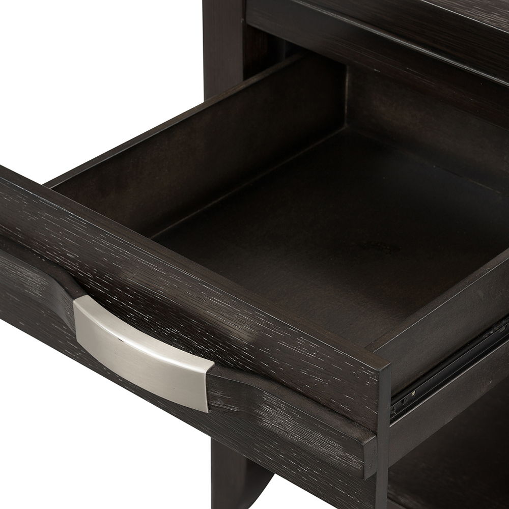 Elegant Dark Brown End Table with Storage Drawer and Shelf, photo 30 of 33