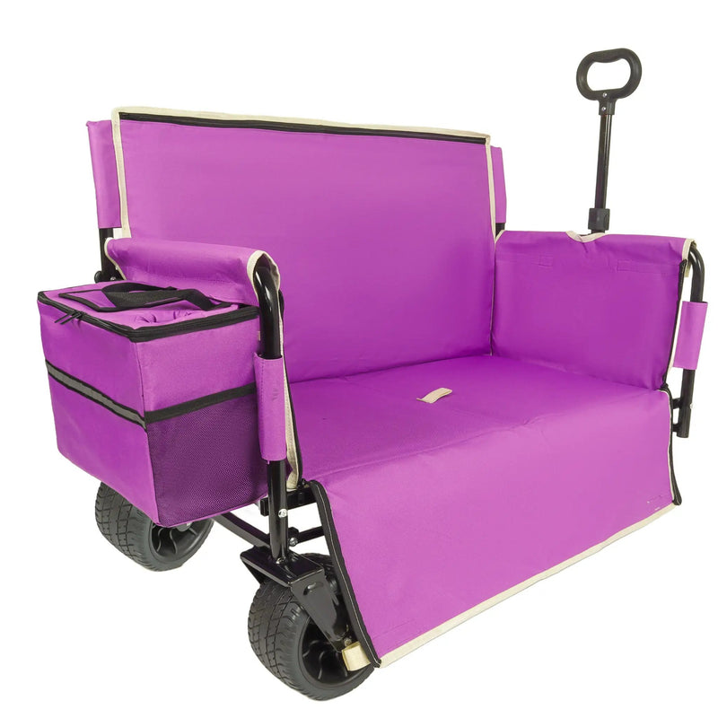 3-in-1 Folding Wagon Cart with Bench Seat & Storage by HouseOfZazla