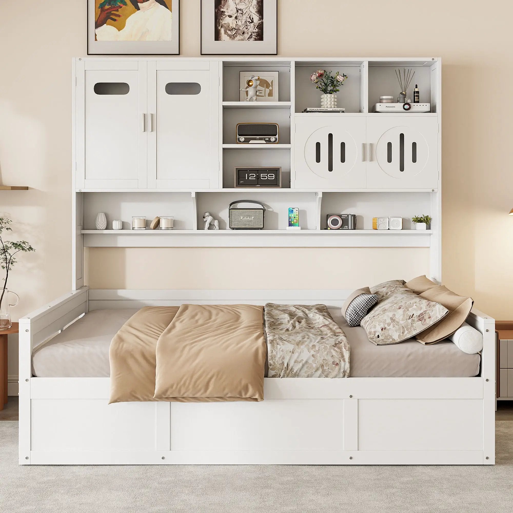 Daybed With All-In-One Cabinet And Shelf by Unique Piece Furniture