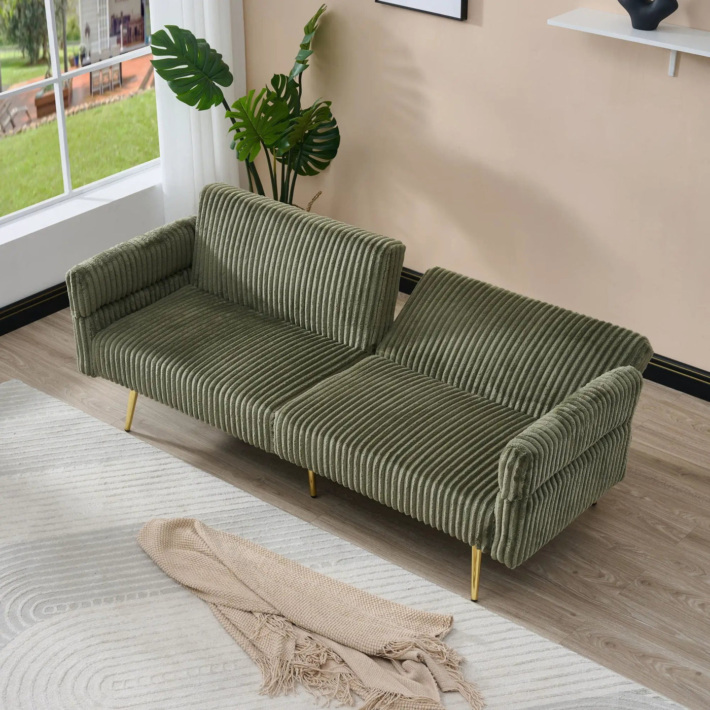 Luxury Foldable Double Sofa Bed With Folding Armrests by HouseOfZazla