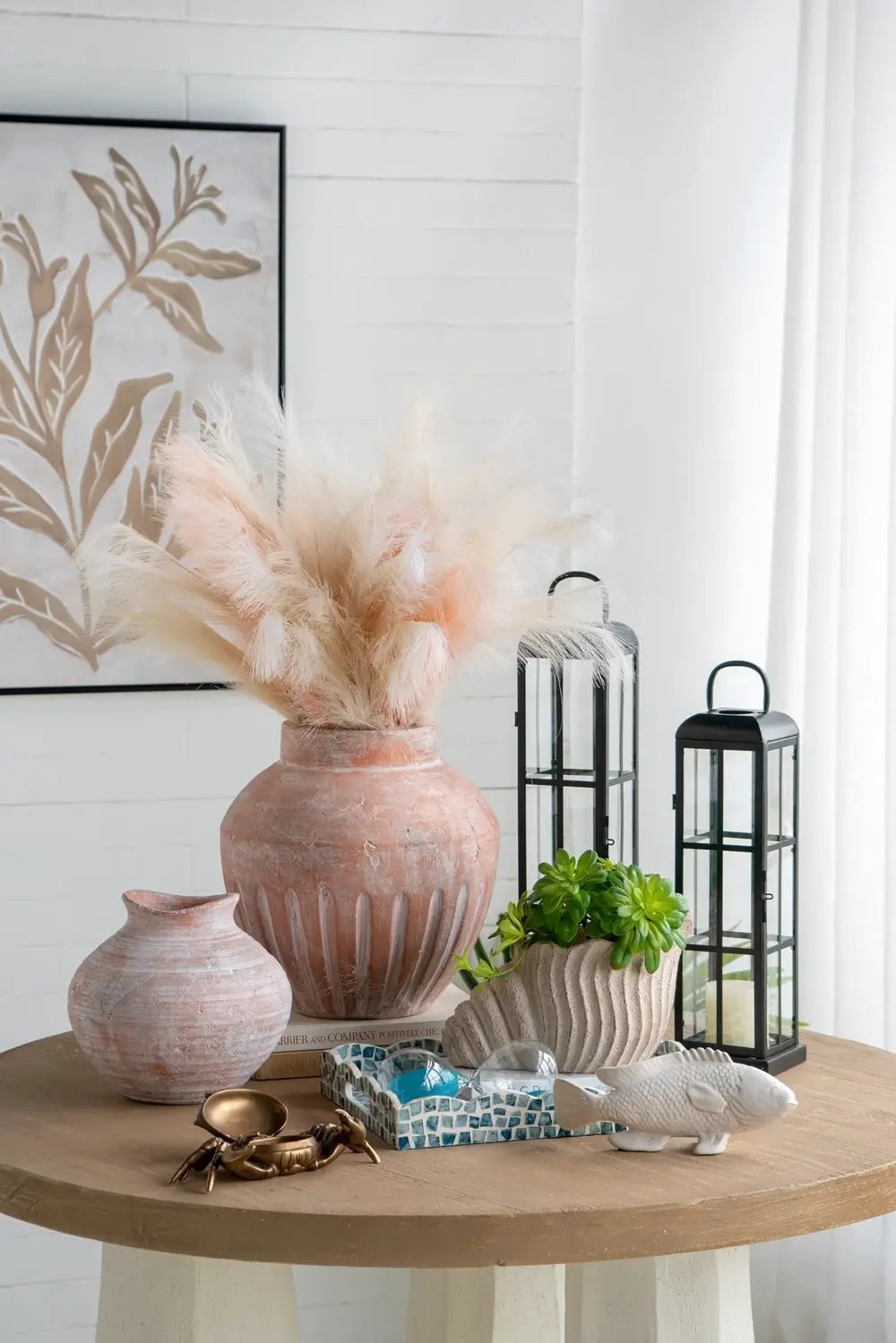 11.5x7x7' Sand and Cement Nautilus Shell Planter with Textured Beige Finish by HouseOfZazla