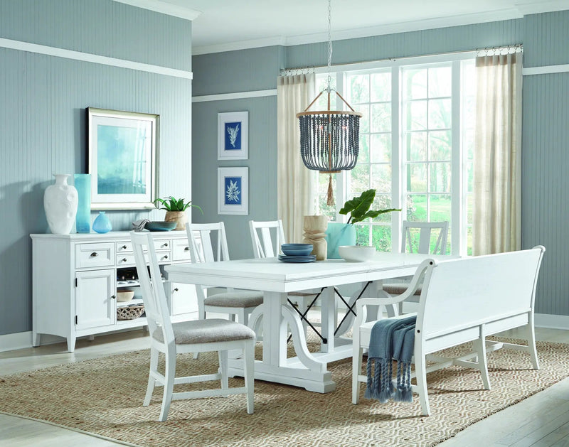 Heron Cove - Bench With Back - Chalk White by Unique Piece Furniture