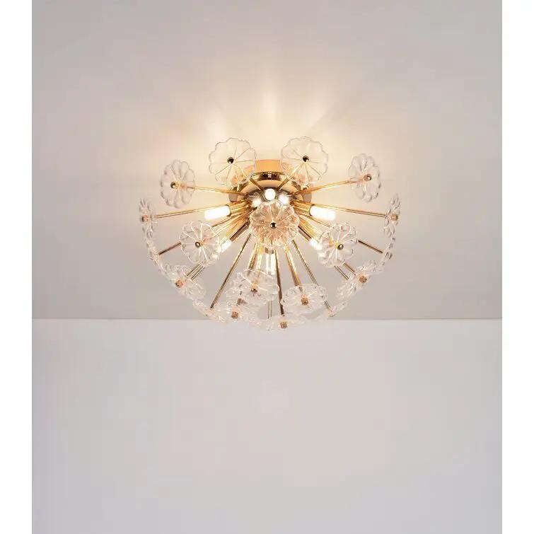 Gold Flush Mount Ceiling Light by HouseOfZazla