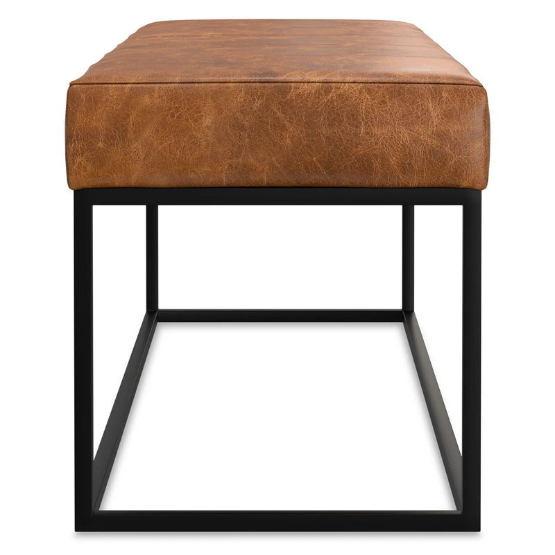 Candice - Ottoman Bench - Tan / Black by HouseOfZazla
