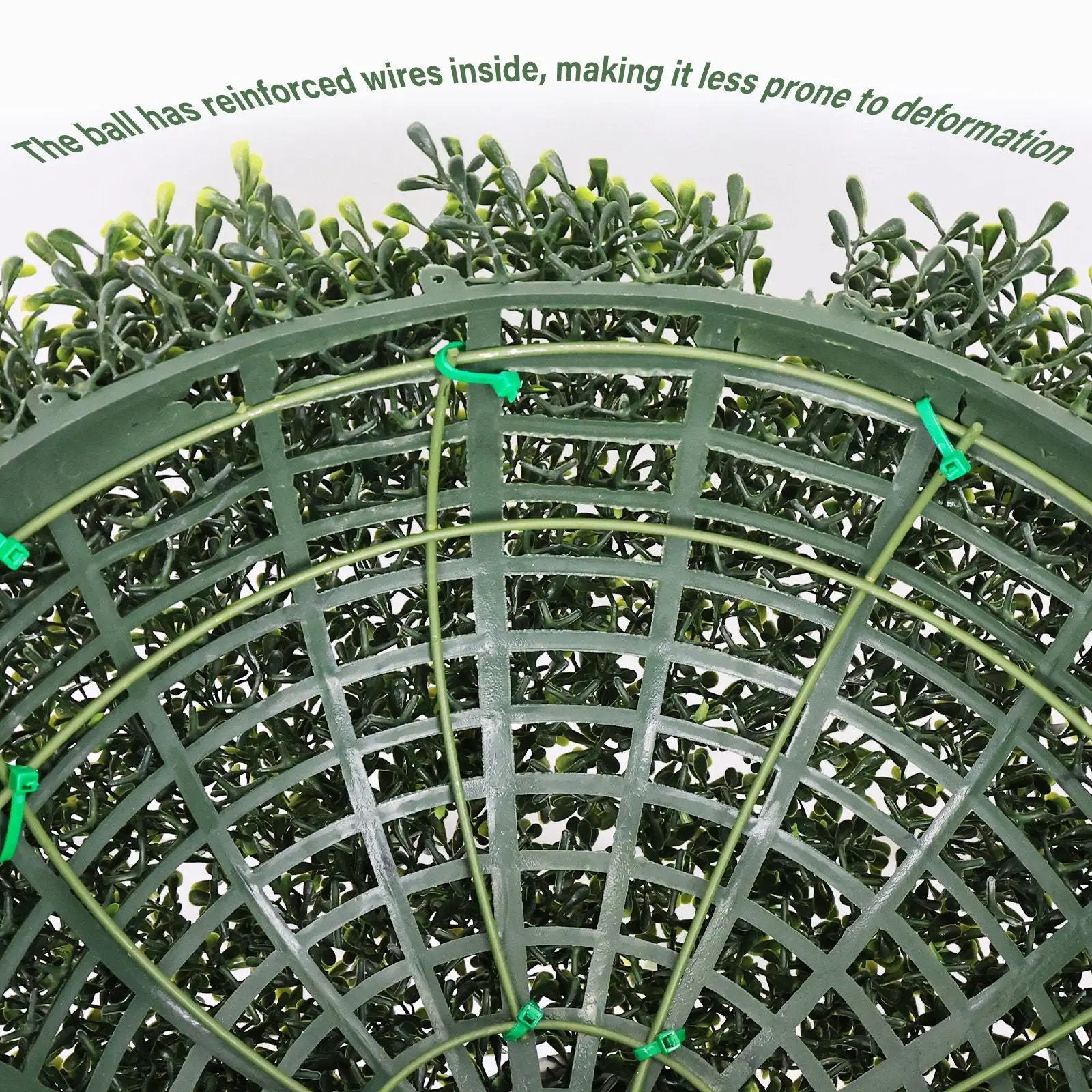 Artificial Topiary Balls, Outdoor Decorative Spheres For Garden (Set of 2) - Green by HouseOfZazla