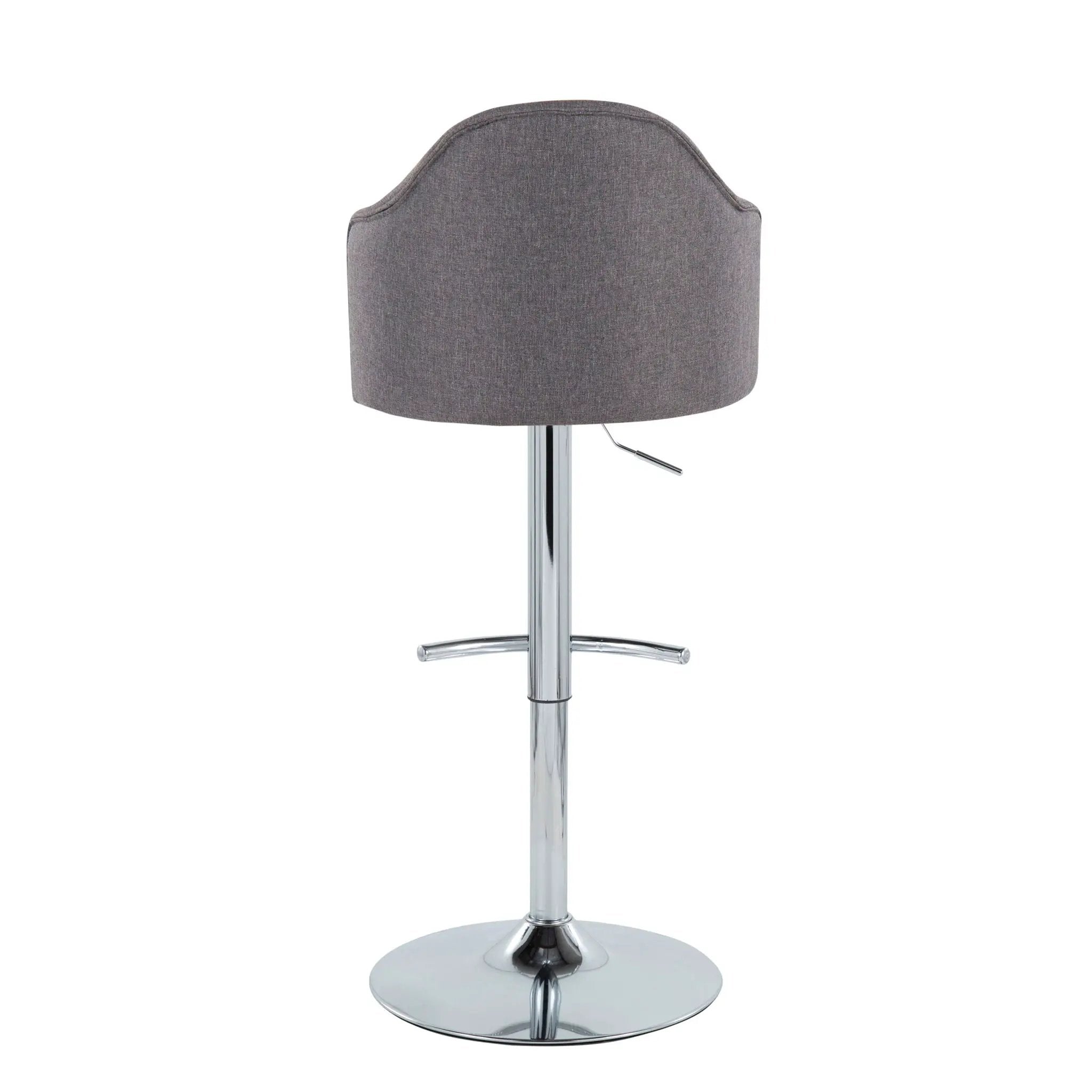 Ahoy - Contemporary Adjustable Barstool With Swivel With Rounded T Footrest (Set of 2) by Unique Piece Furniture