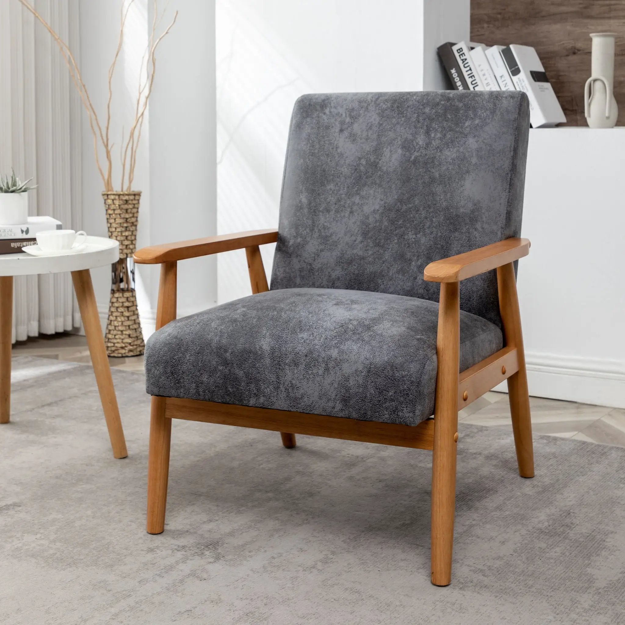 Wide Classic Mid-Century Modern Arm Chair by HouseOfZazla