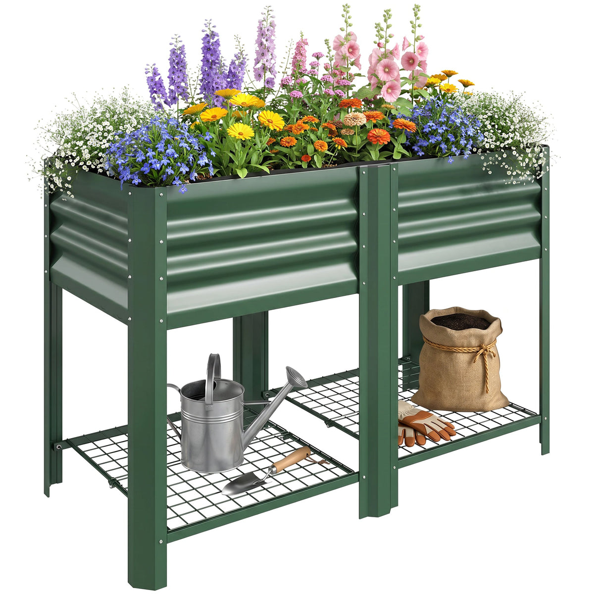 Outsunny Galvanized Steel Raised Garden Bed, photo 2 of 10