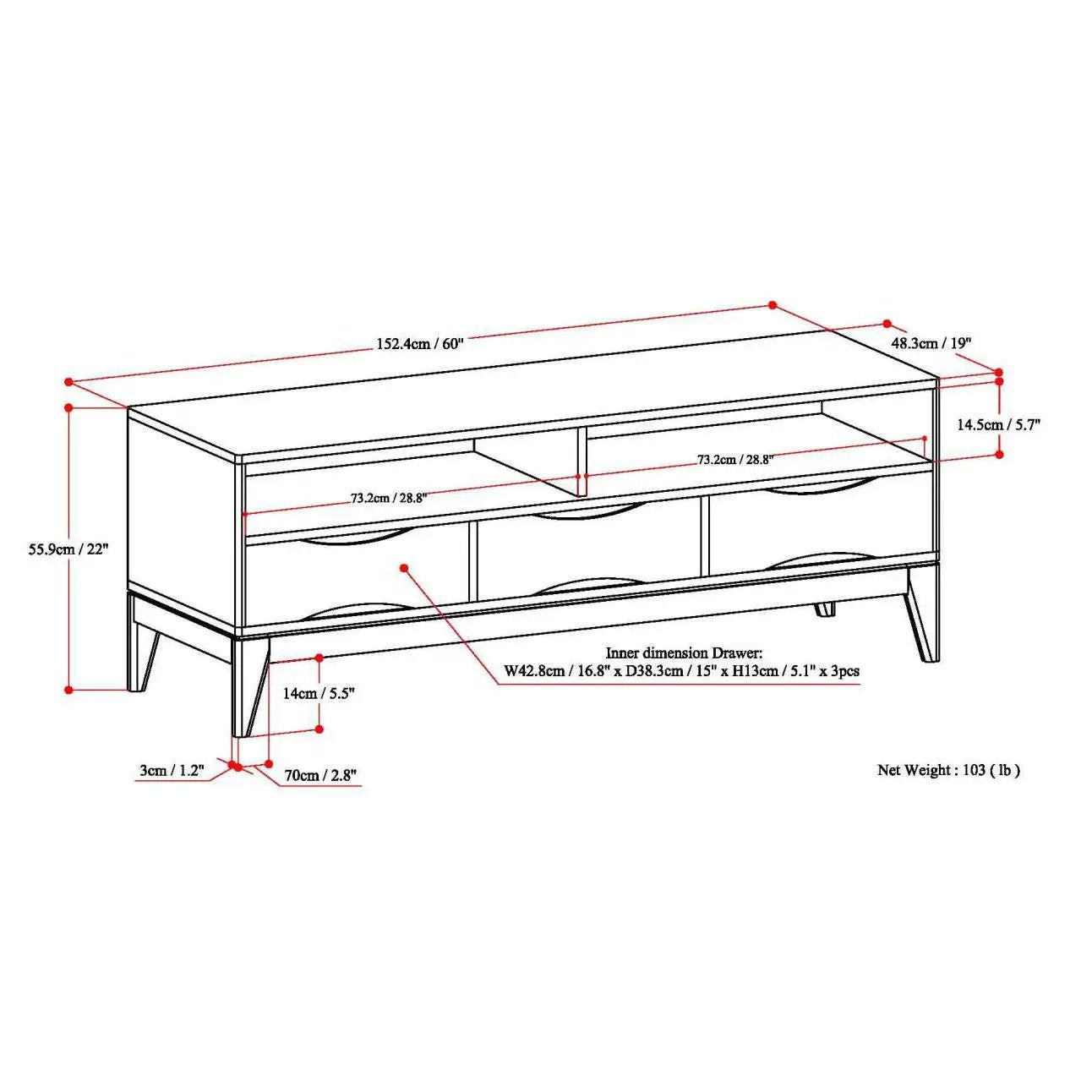 Harper - Handcrafted TV Media Stand by HouseOfZazla