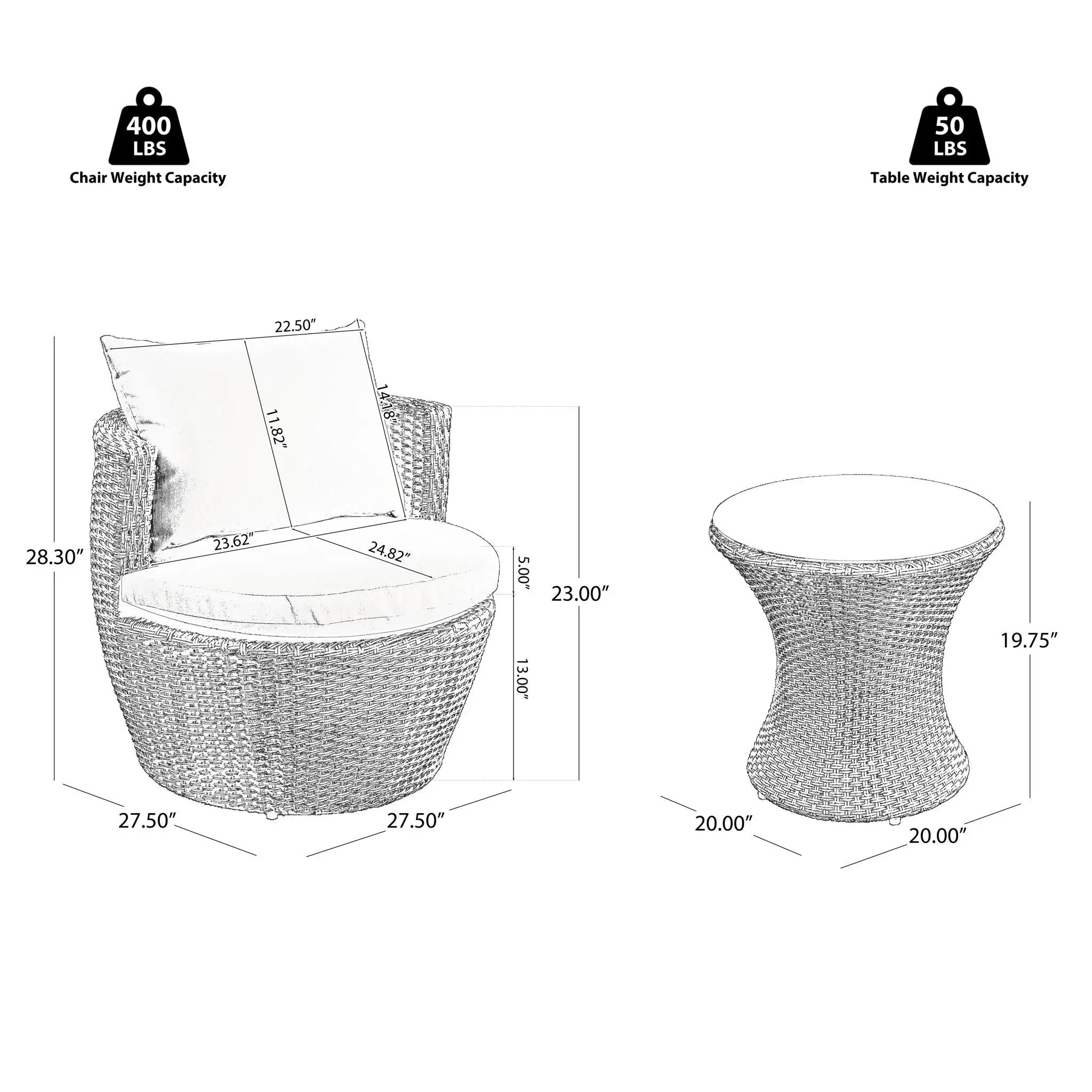 Kono Chat Set Outdoor Furniture by HouseOfZazla