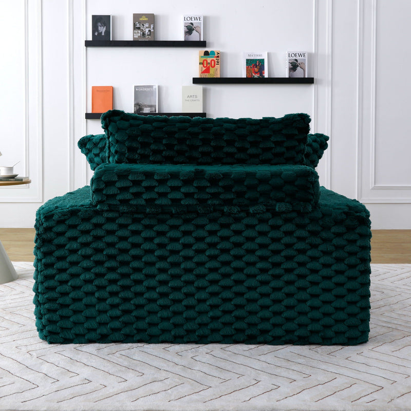 Comfort Bearing Sofa With 2 Pillows And 1 Backrest - Green by HouseOfZazla