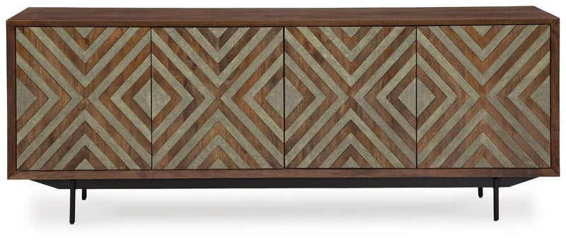 Dreggan - Accent Cabinet - Brown / Gold Finish by Unique Piece Furniture