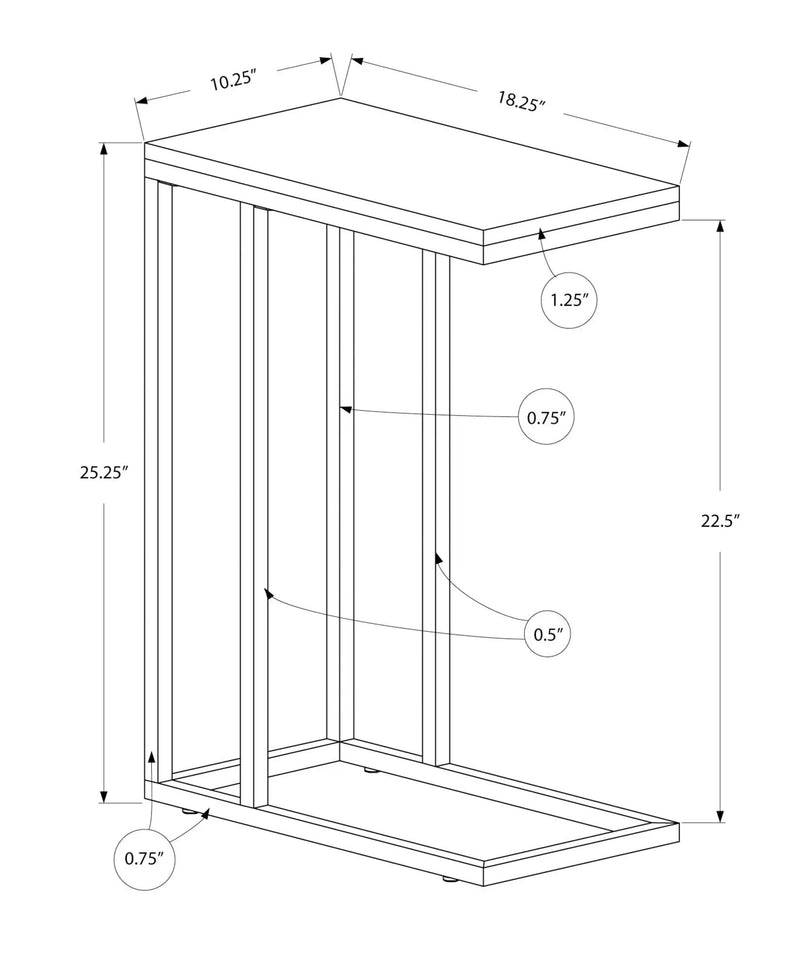 C-Shaped Accent Table for Living Room by HouseOfZazla