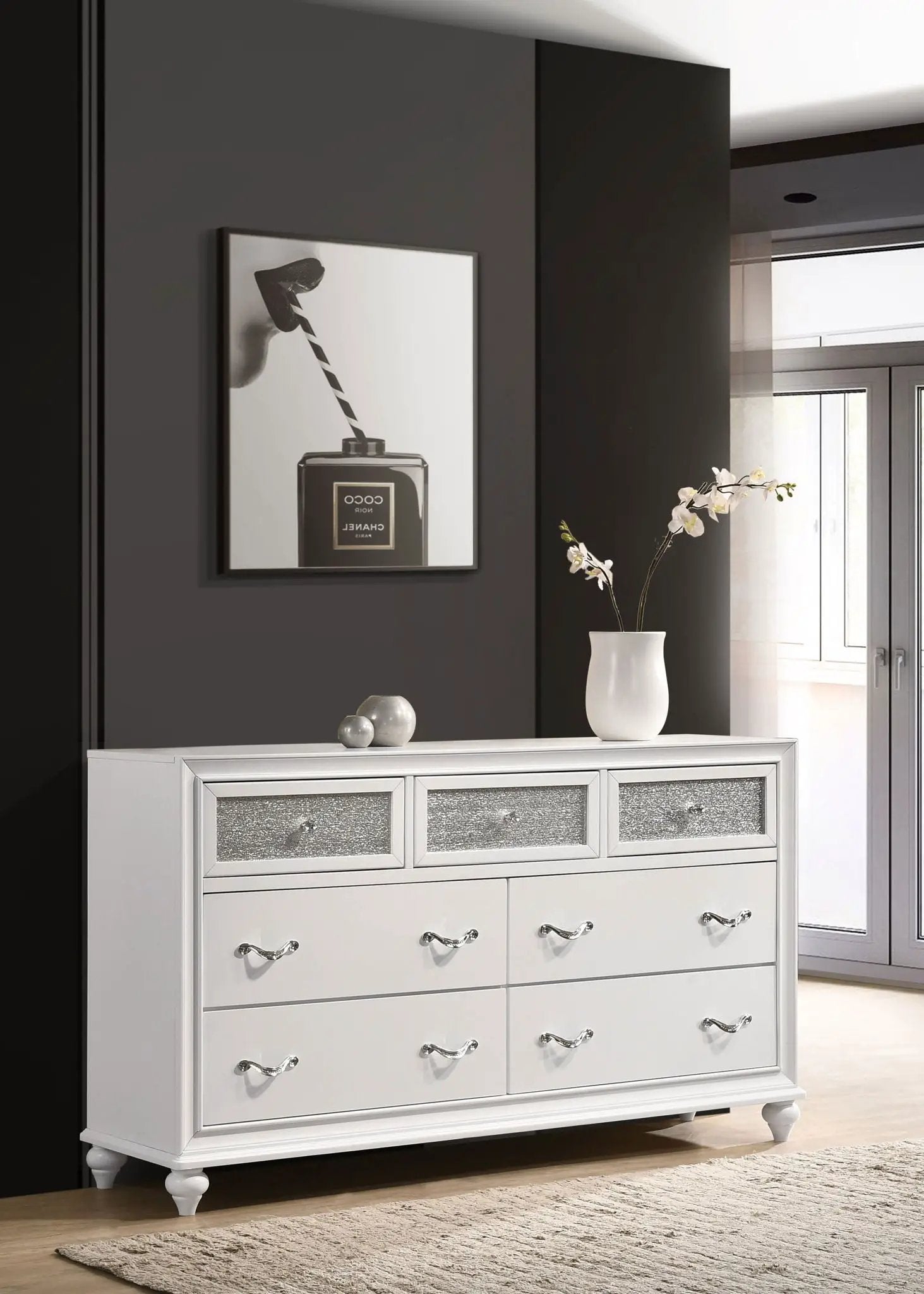 Barzini 7-drawer Dresser White by Unique Piece Furniture