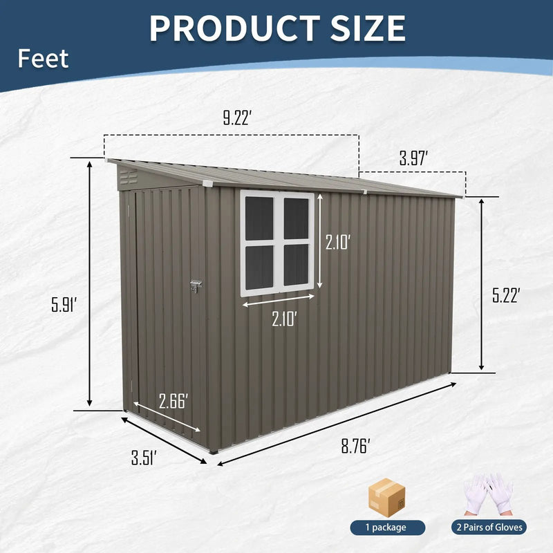 4x9FT Olive Shed by HouseOfZazla