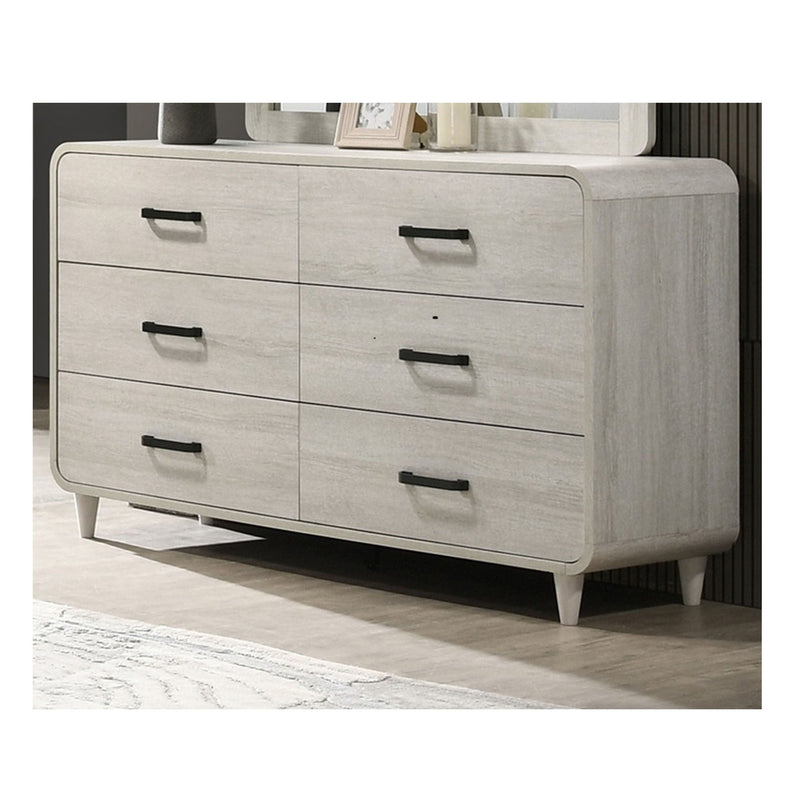 6 Drawer Dresser with Ample Storage Space - Antique White, photo 5 of 6
