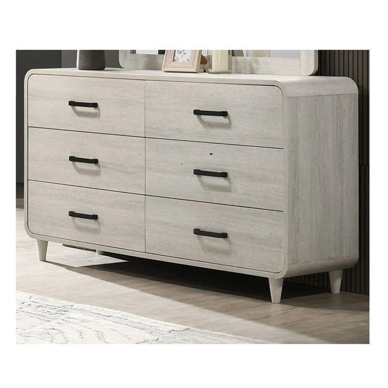 6 Drawer Dresser With Ample Storage Space - Antique White by HouseOfZazla