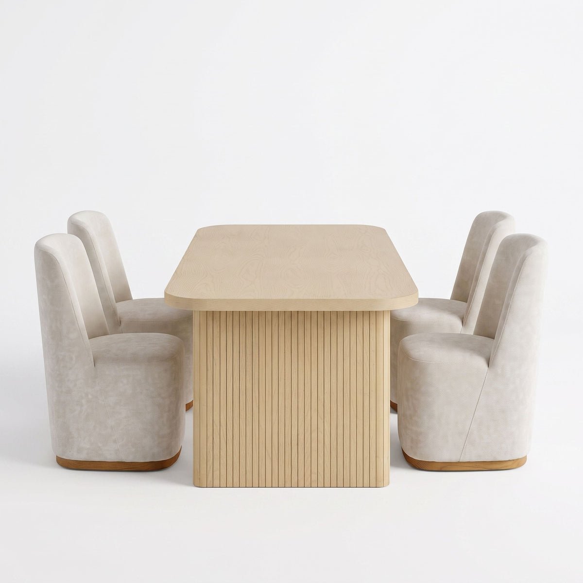 68.75" Wood Dining Table Set with 4 Chairs, photo 6 of 10