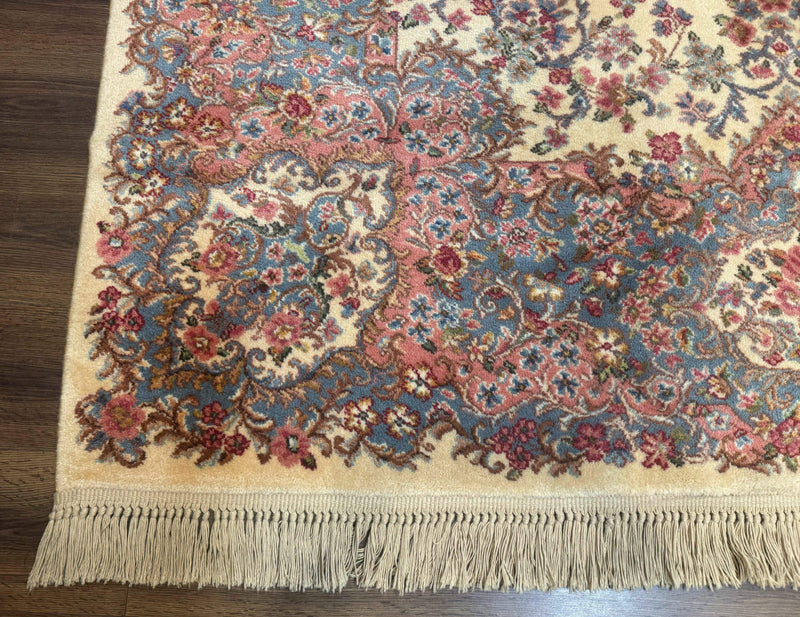 8.8 x 10.6 Karastan Kirman Rug #788, Wool Vintage Discontinued Floral Carpet by Jewel Rugs