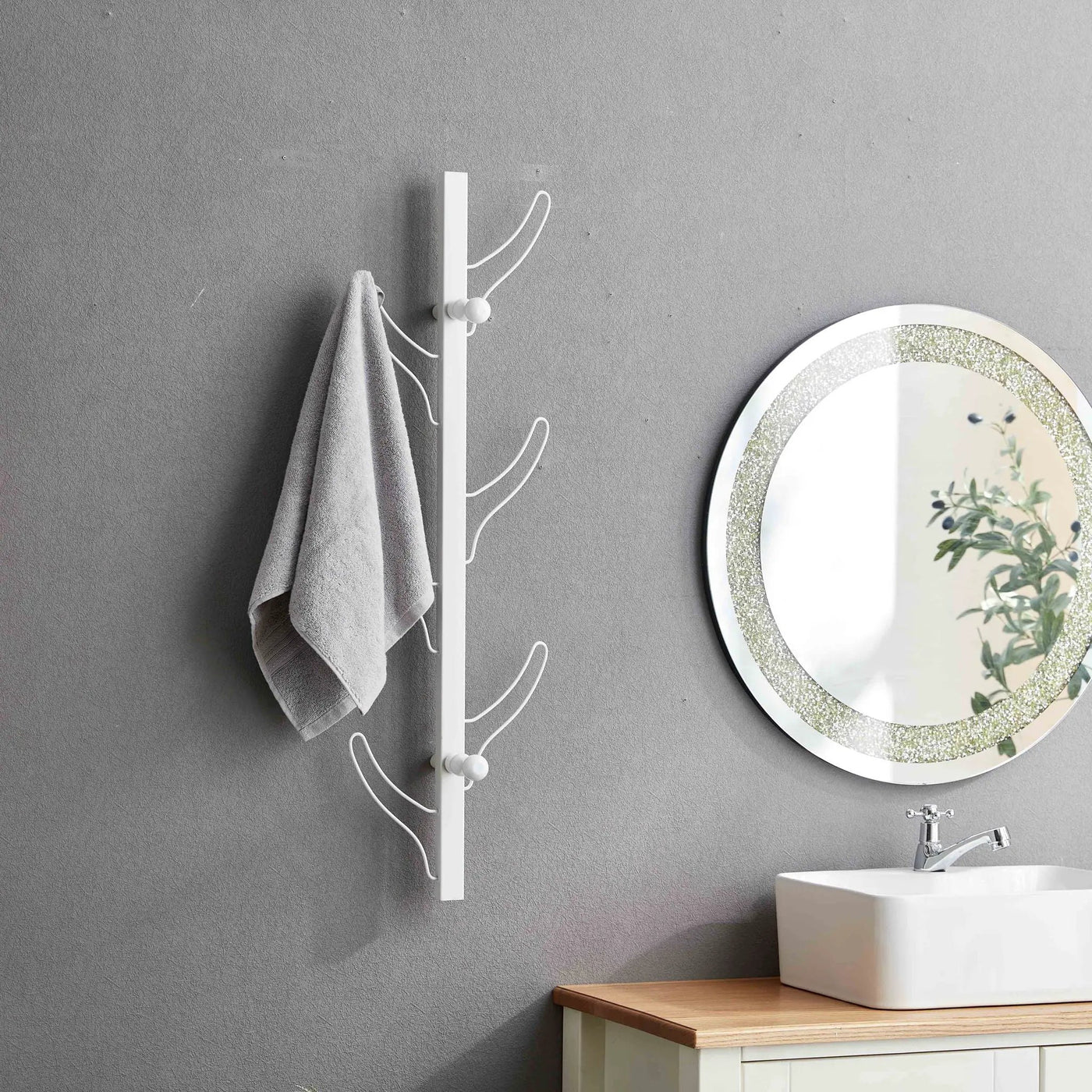 Vertical Eight Hook Coat Rack Wall Mount by HouseOfZazla