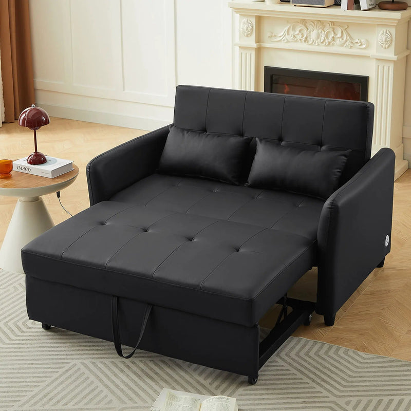 Convertible Sleeper Sofa Bed With 3 USB Ports by HouseOfZazla