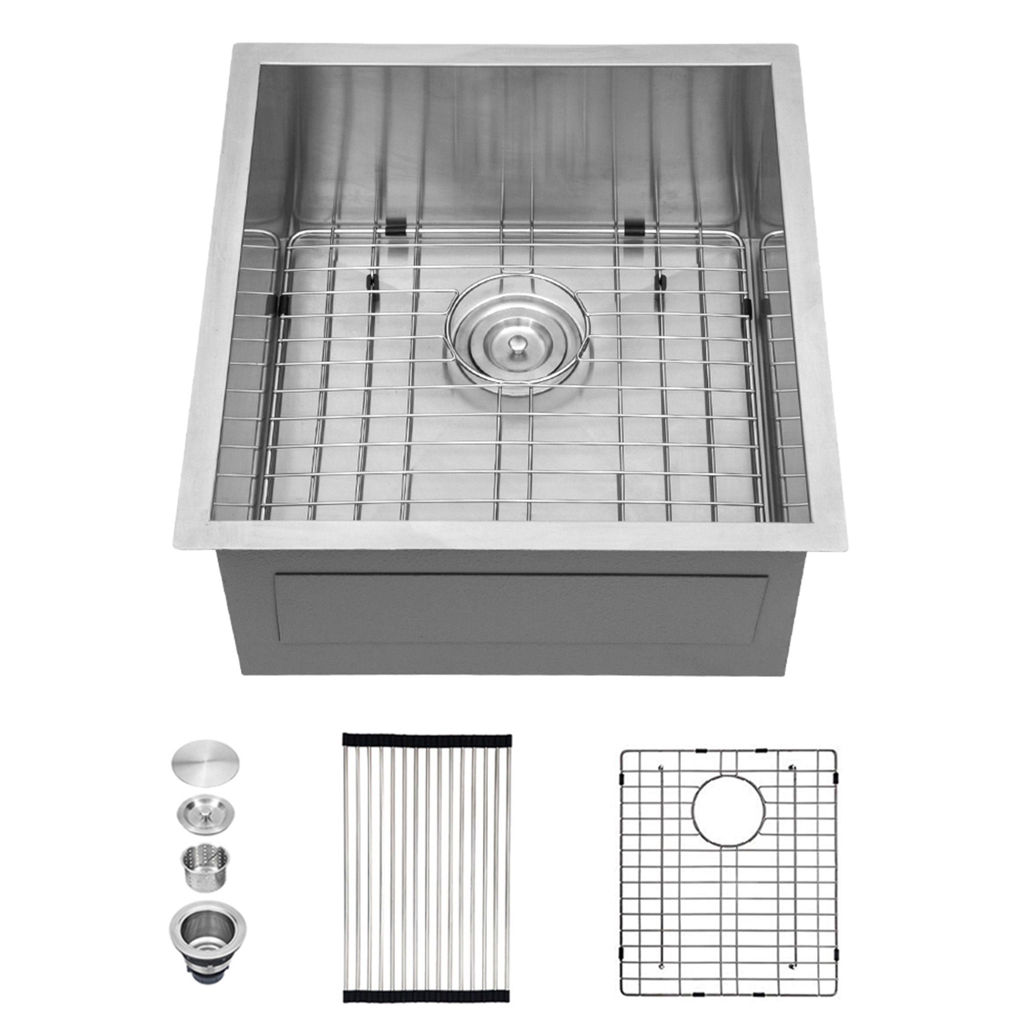 Modern Style Undermount Sink With Stainless Steel, Deep Single Bowl by HouseOfZazla