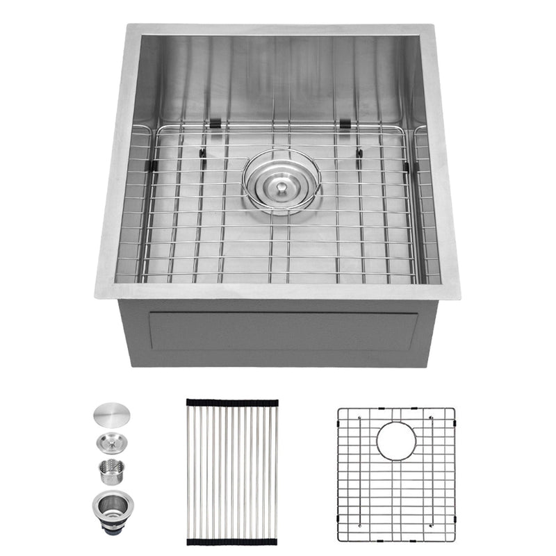 Modern Style Undermount Sink With Stainless Steel, Deep Single Bowl by HouseOfZazla
