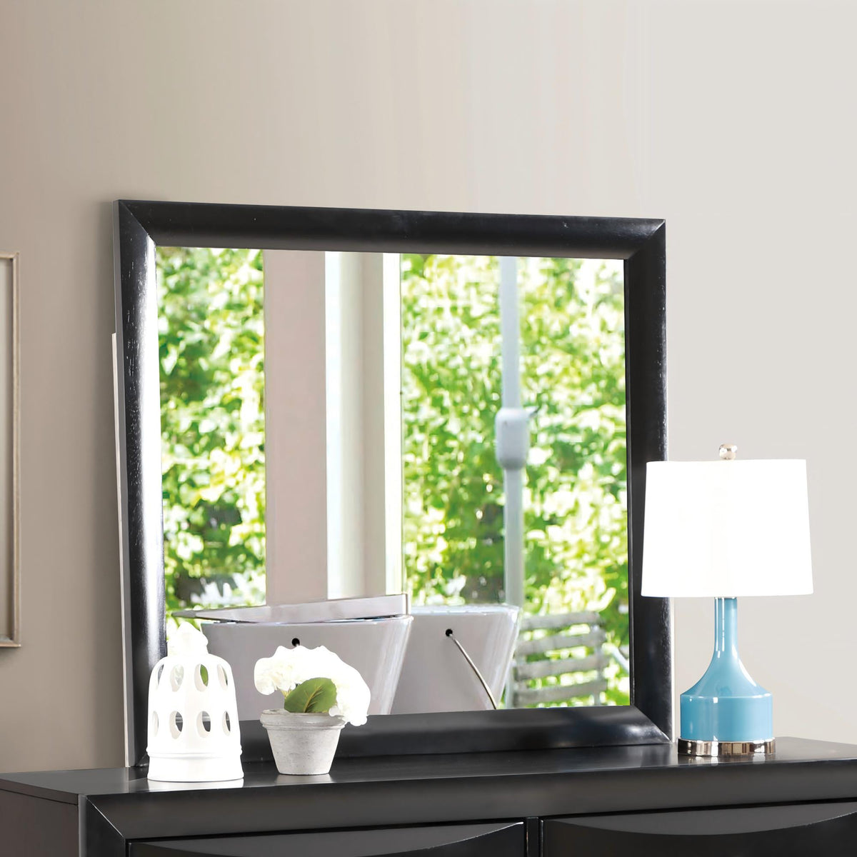 Marilla Mirror with Low Distortion Glass - Dark Brown, Light Brown, White, Black, photo 19 of 21