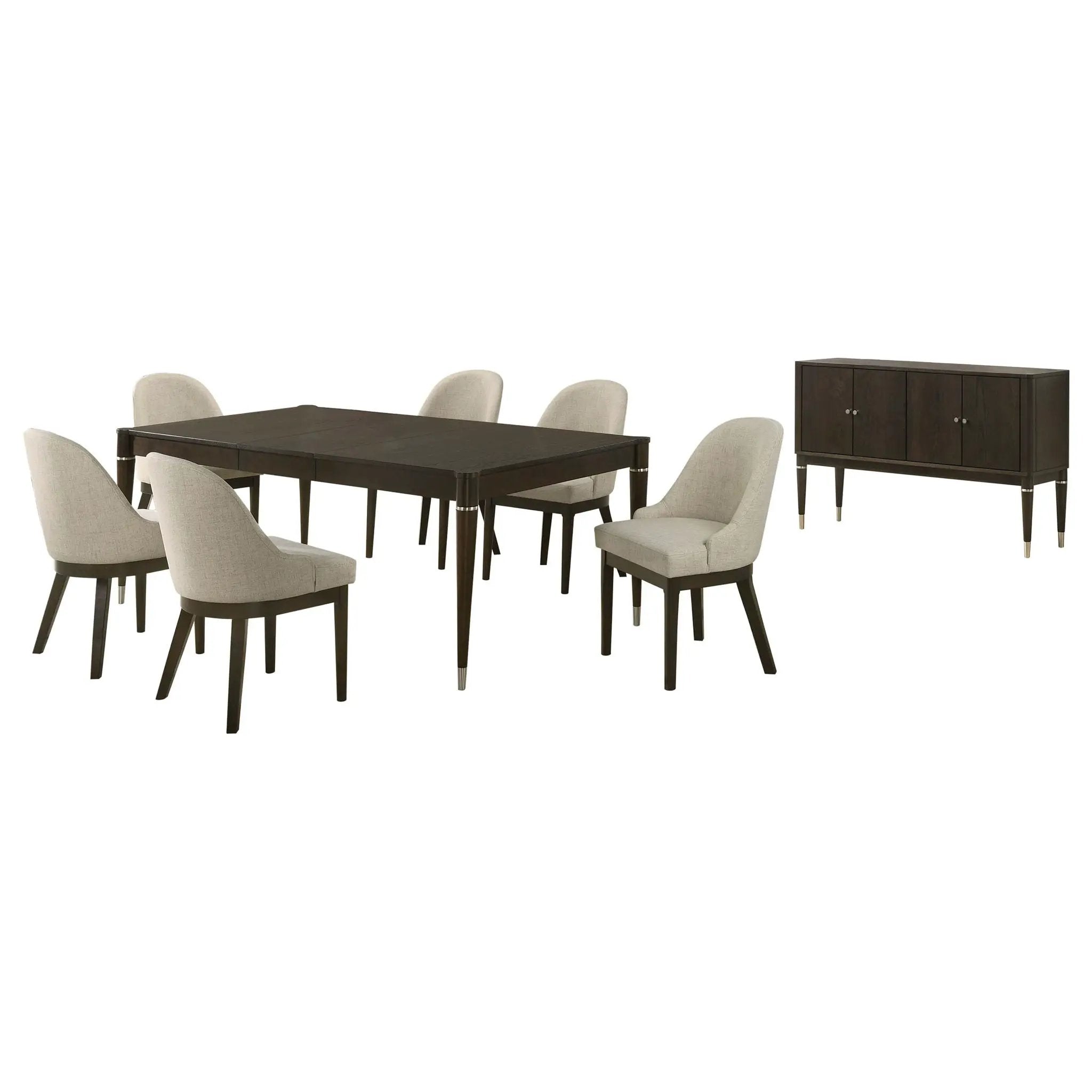 Reseda 8-piece Dining Set With Sideboard Ash Brown by Unique Piece Furniture