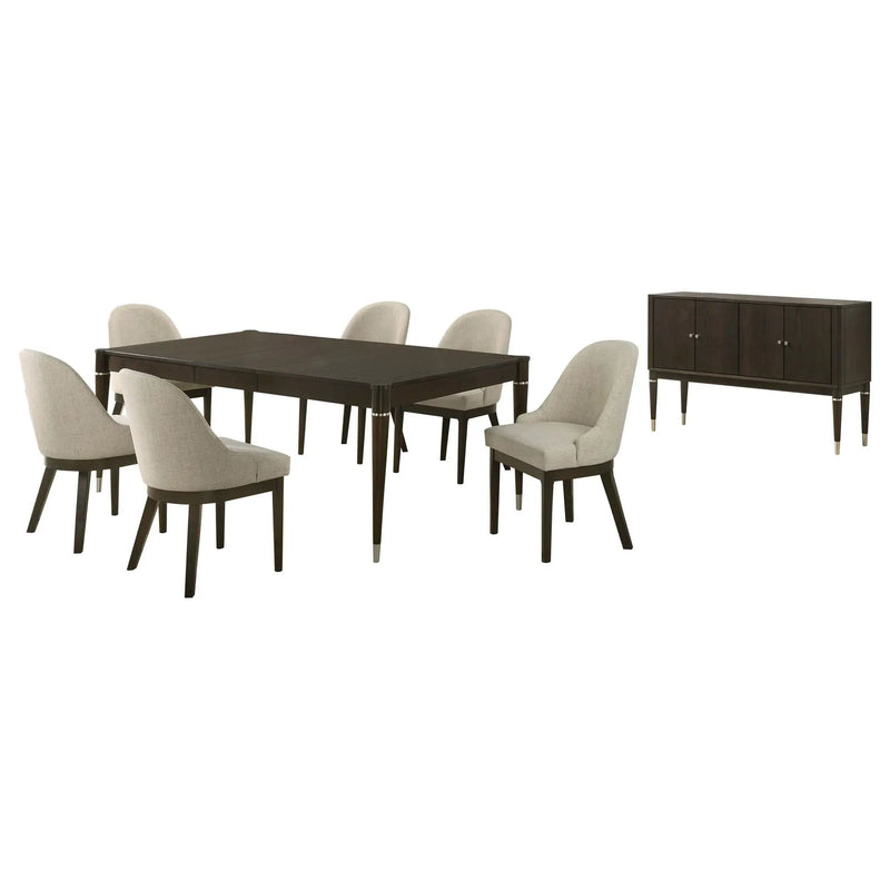 Reseda 8-piece Dining Set With Sideboard Ash Brown by Unique Piece Furniture