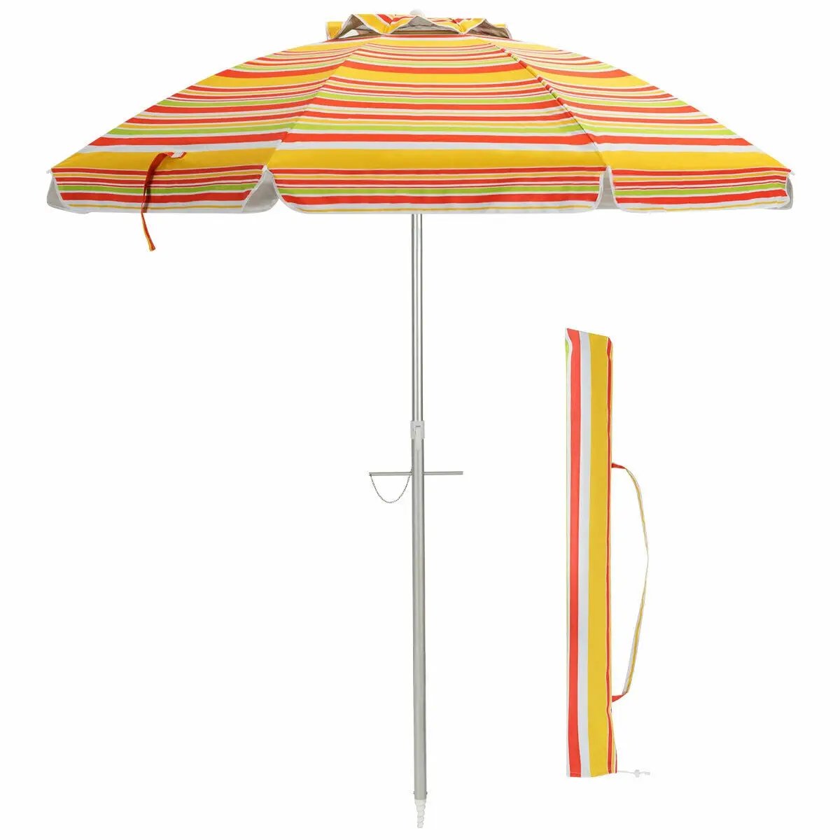 6.5 Feet Beach Umbrella with by DirectDeals