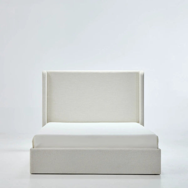 Carmen - Minimalist Upholstered Wingback Bed Frame With High Headboard