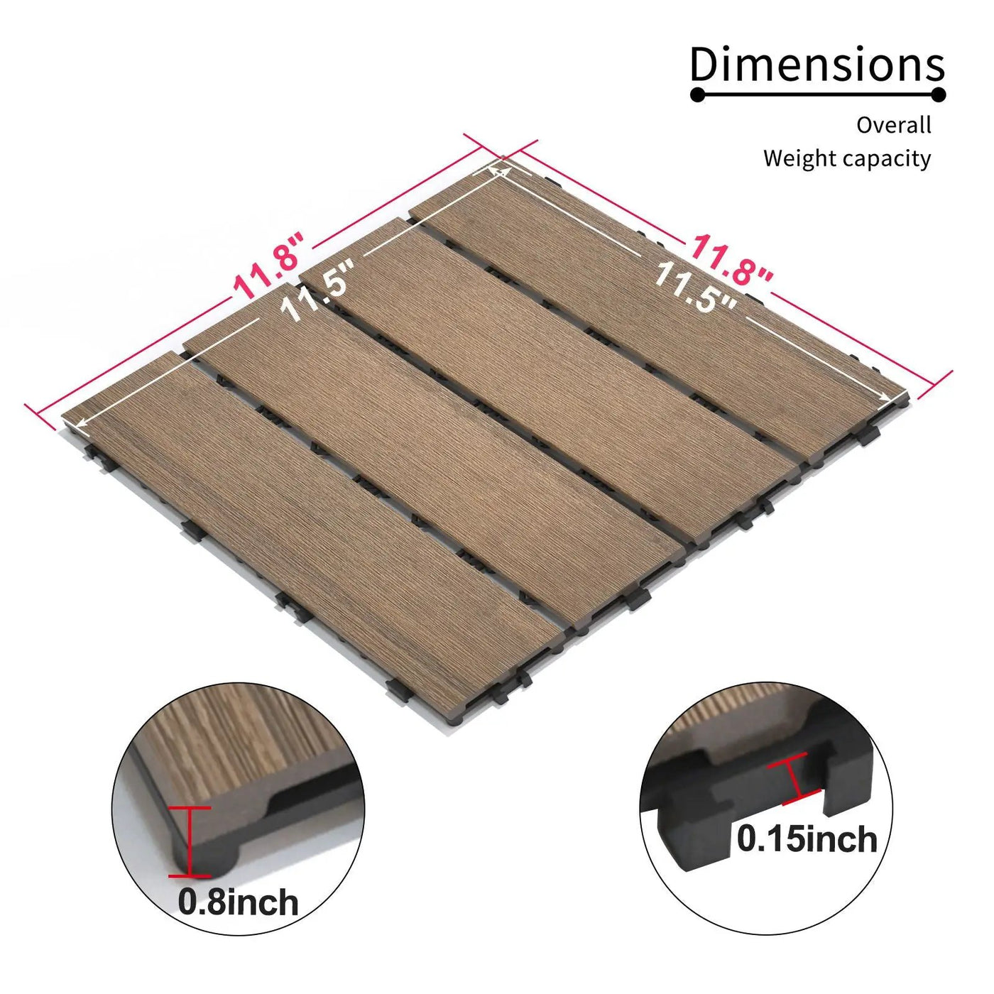 Patio Deck Tiles, Pack Of 22 by HouseOfZazla