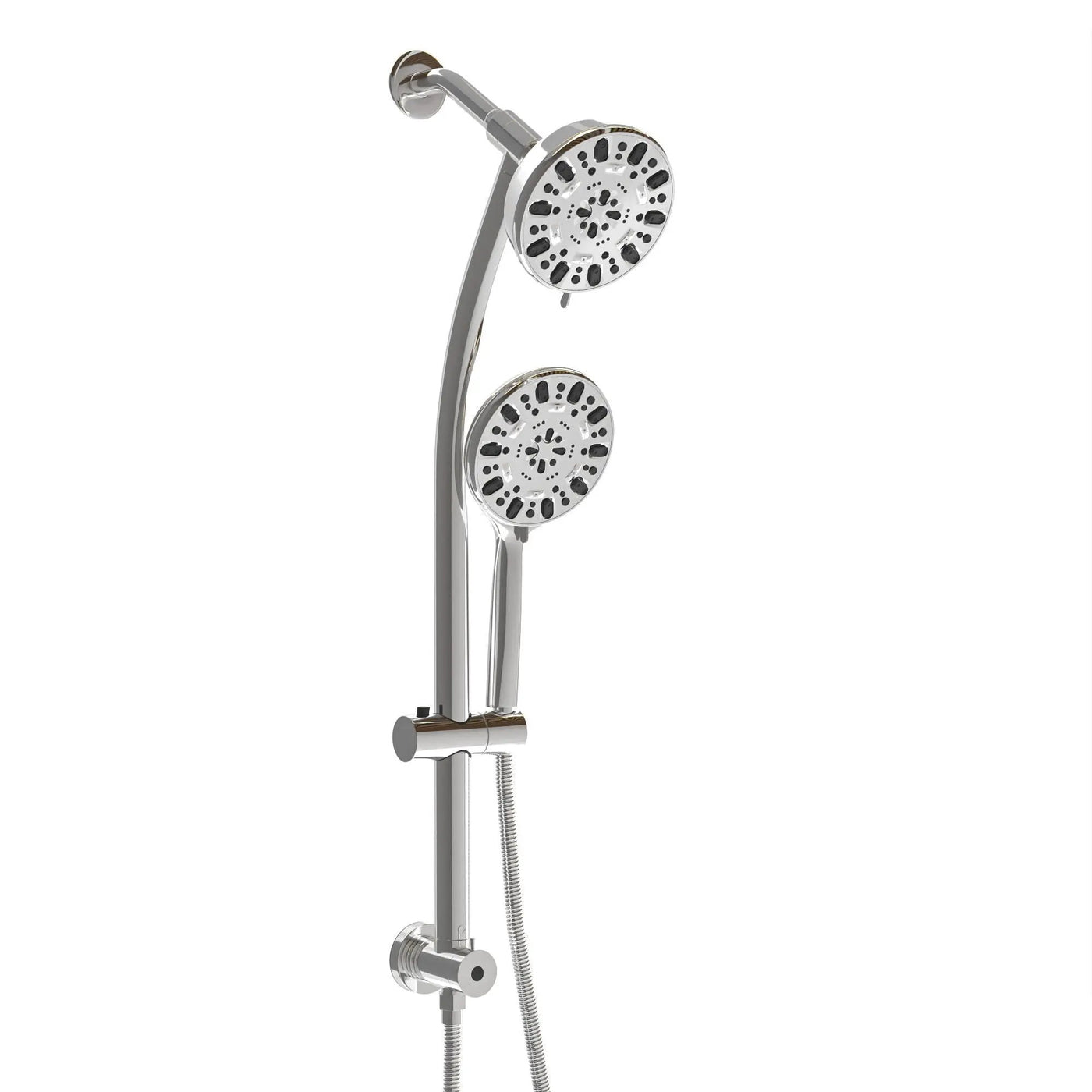 Multi Function Dual Shower Head Shower System With 4.7" Rain Showerhead, 7 Function Hand Shower, Adjustable Slide Bar by HouseOfZazla