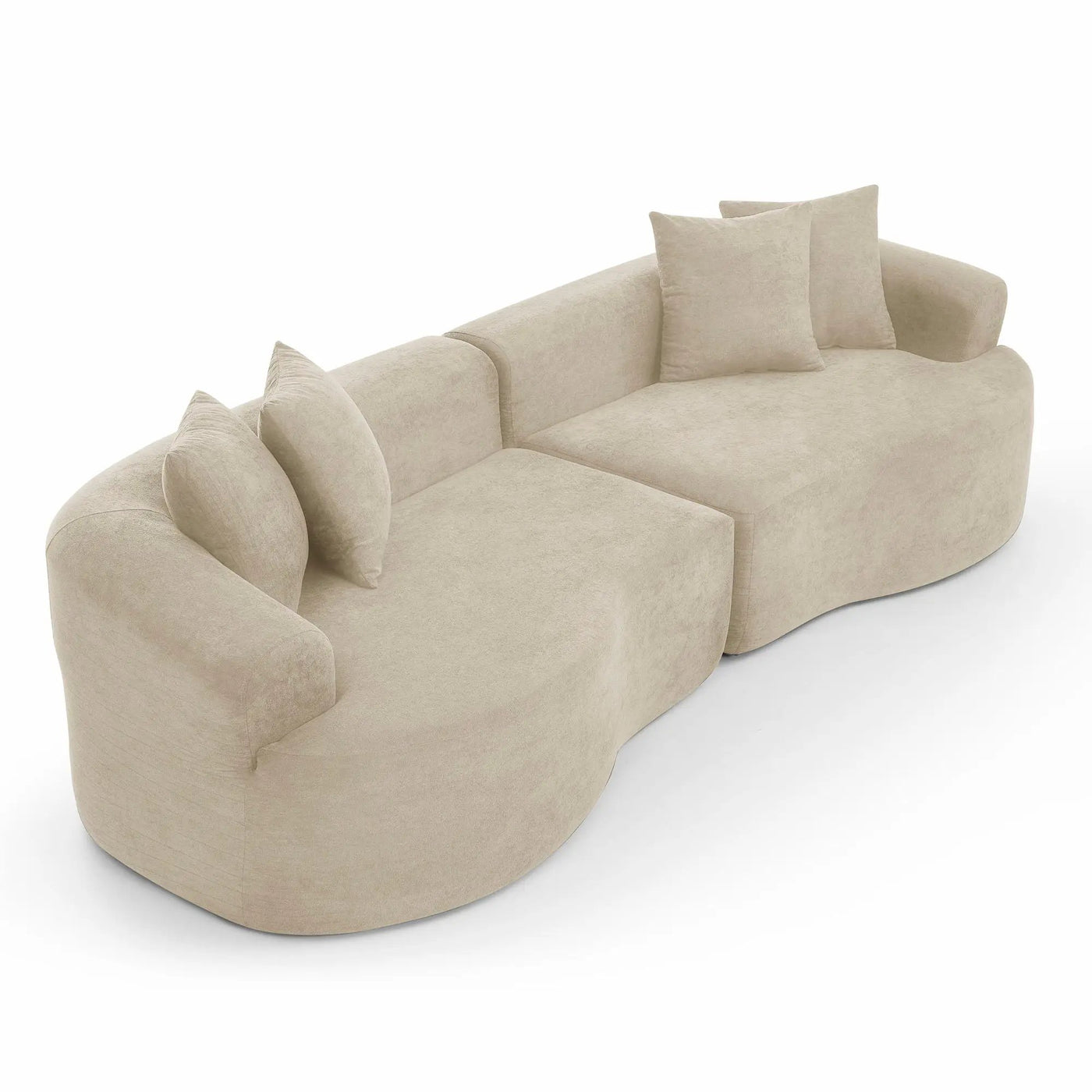 4 Seater Curved Cloud Sectional Sofa by HouseOfZazla