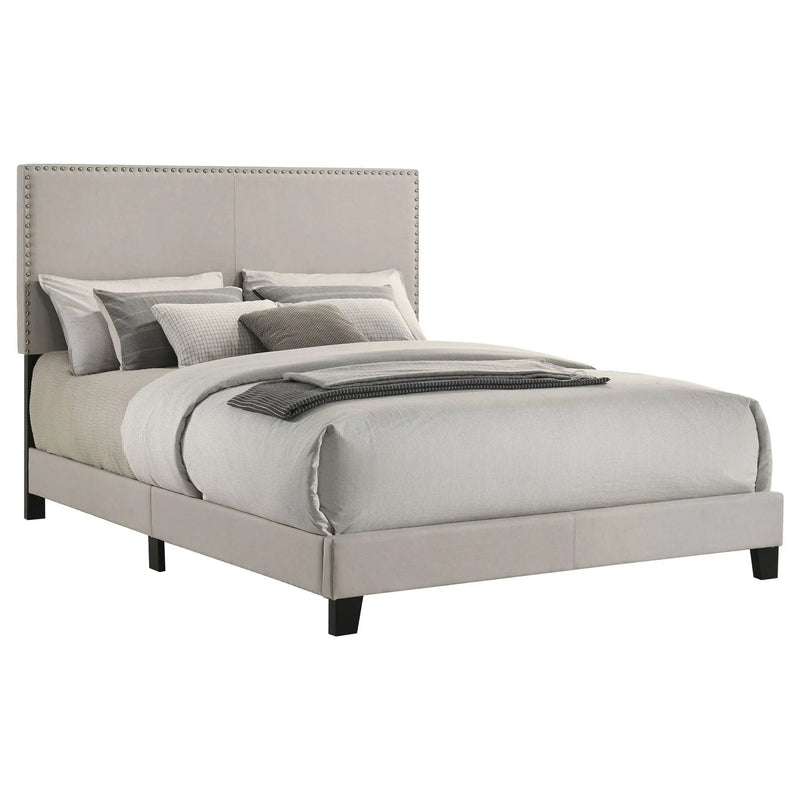 Boyd Upholstered Queen Panel Bed Ivory by Unique Piece Furniture