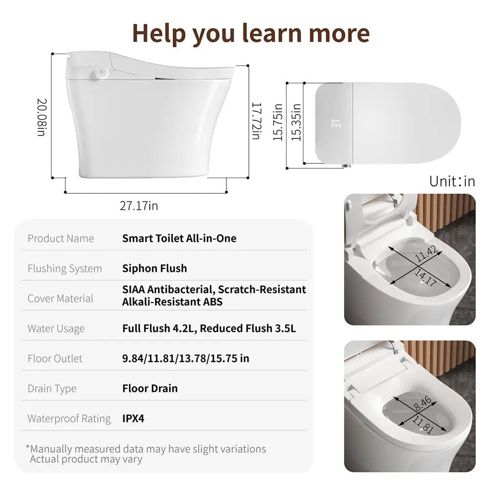 Smart Toilet Bidet with Auto Open Close by HouseOfZazla