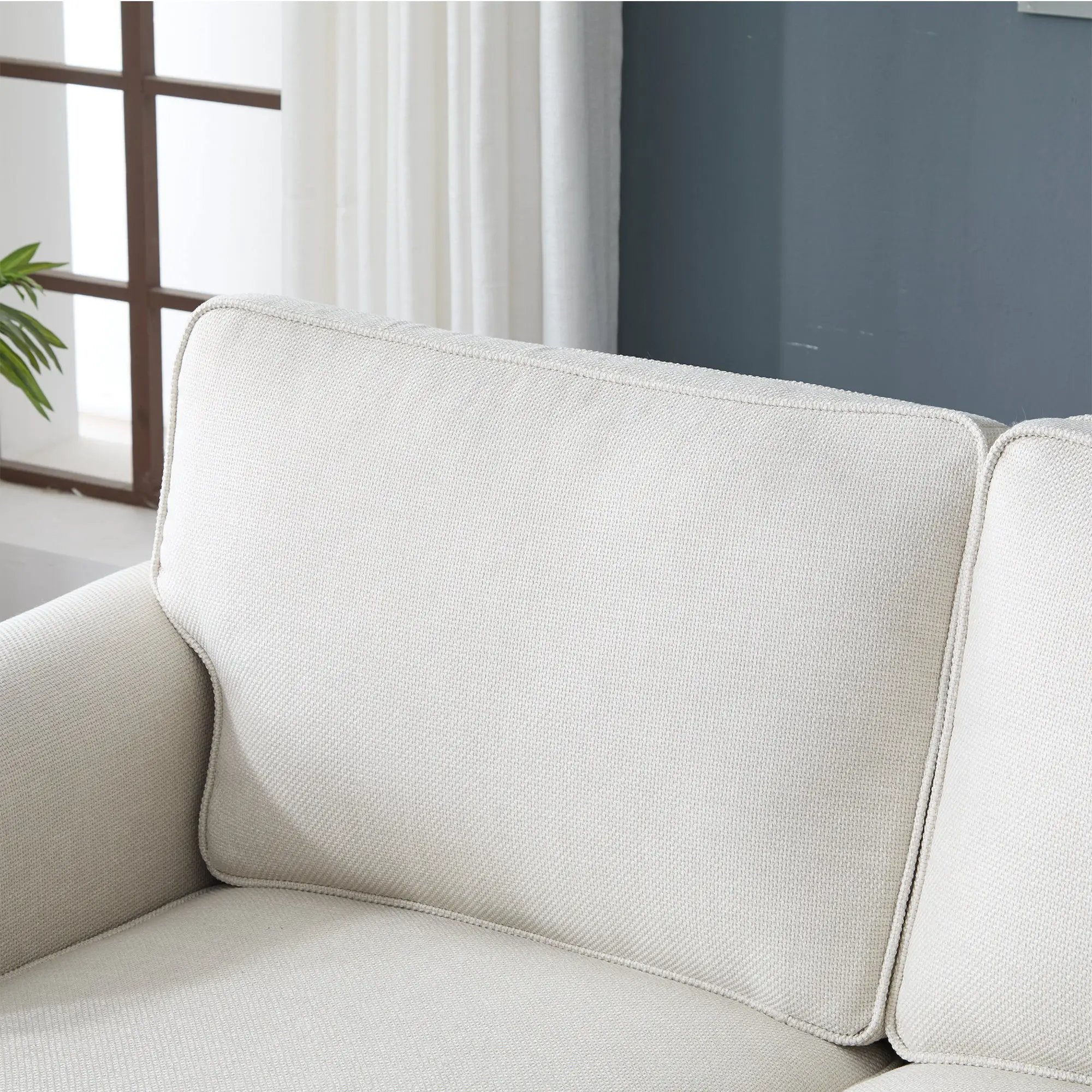 68 Inch Faux Leather Rolled Arm Sofa with Nailhead Trim by HouseOfZazla