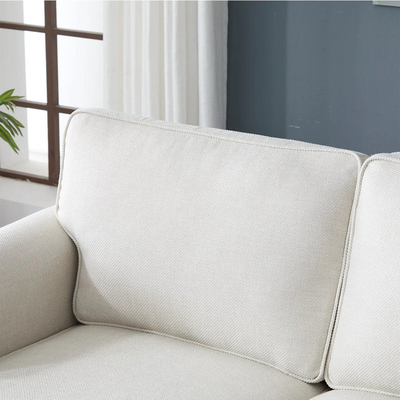 68 Inch Faux Leather Rolled Arm Sofa with Nailhead Trim by HouseOfZazla