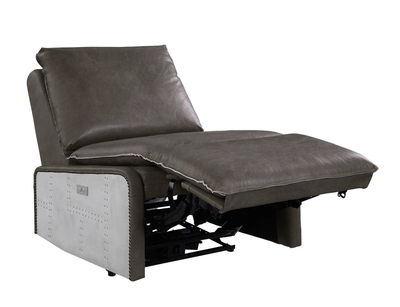 Metier Power Motion Recliner - Gray / Aluminum by HouseOfZazla