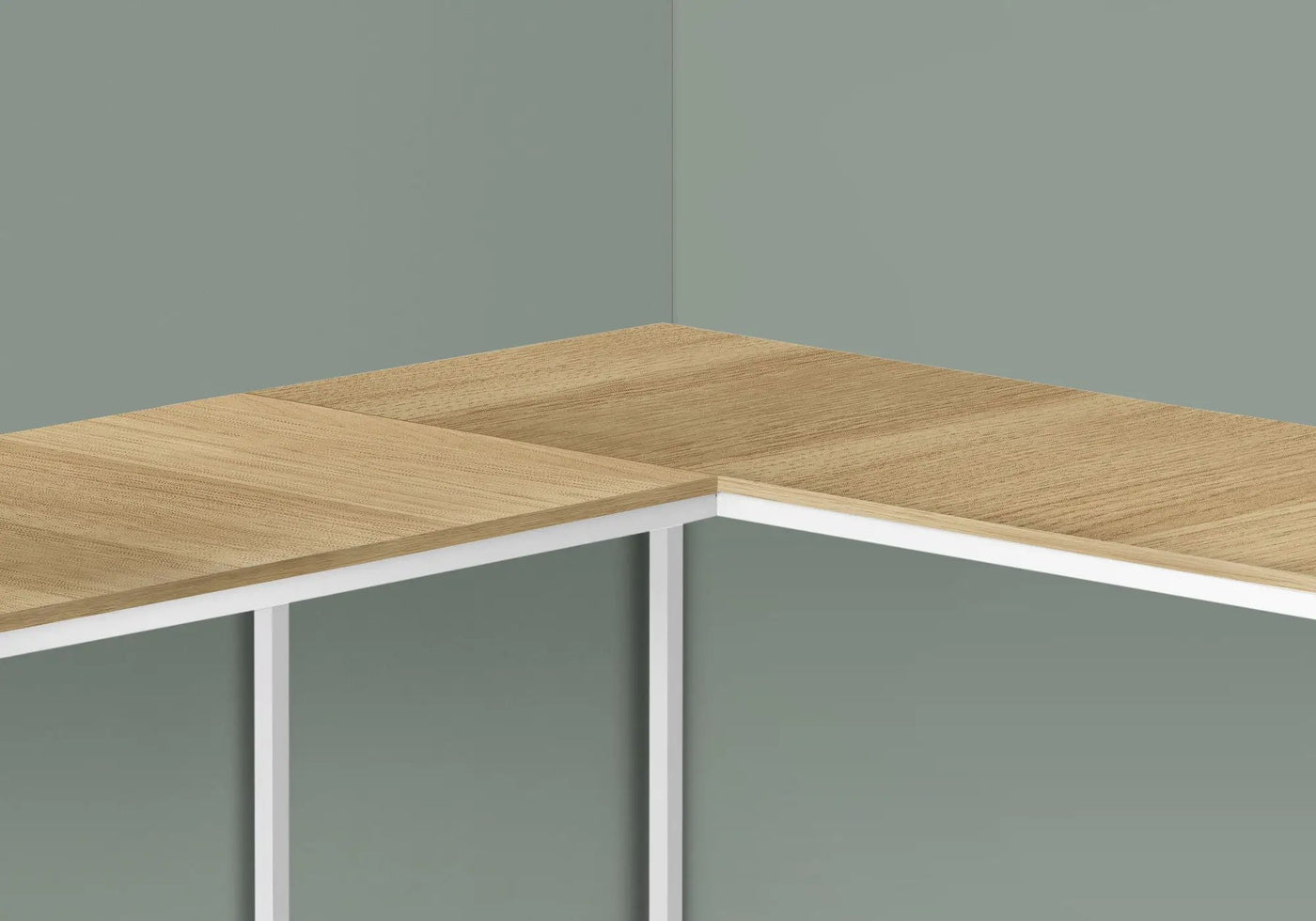 L-Shaped Corner Computer Desk with Contemporary Marble Look by HouseOfZazla