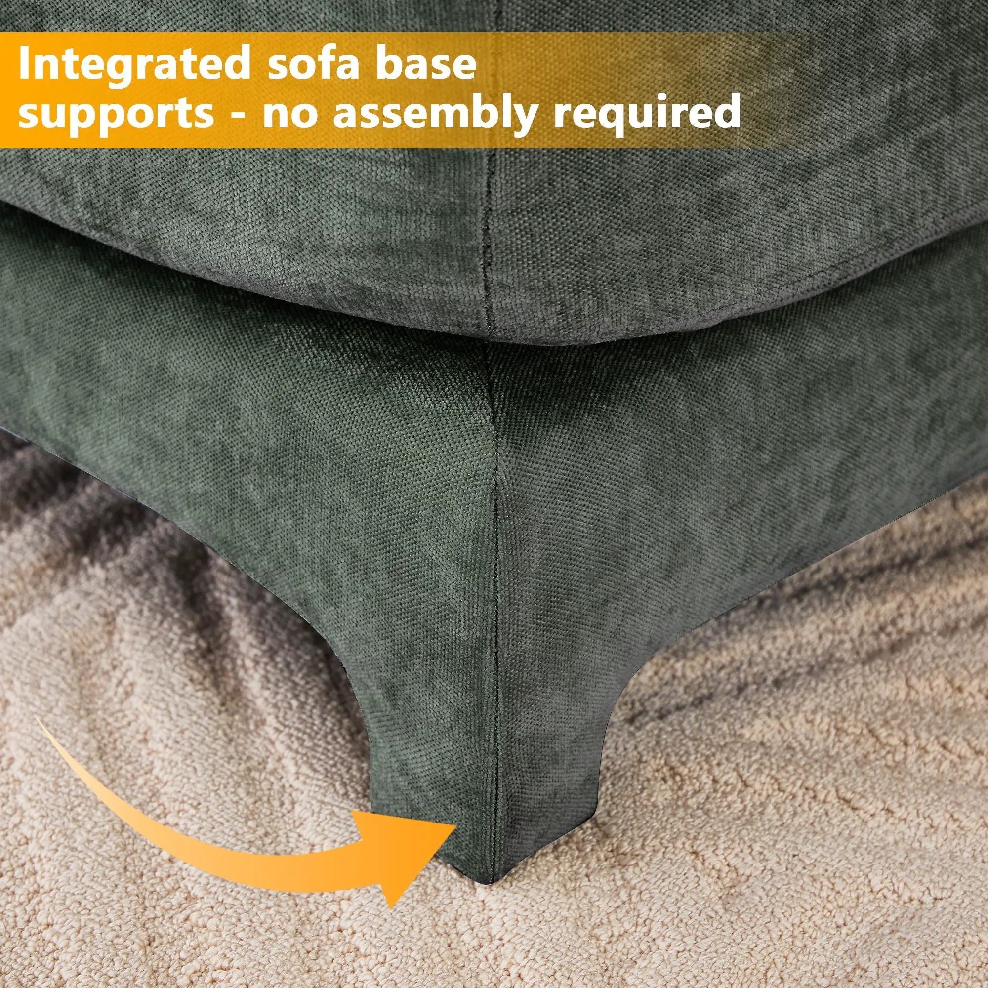 Stylish Sofa With Ottoman And Lumbar Pillows, Ergonomic Design by HouseOfZazla